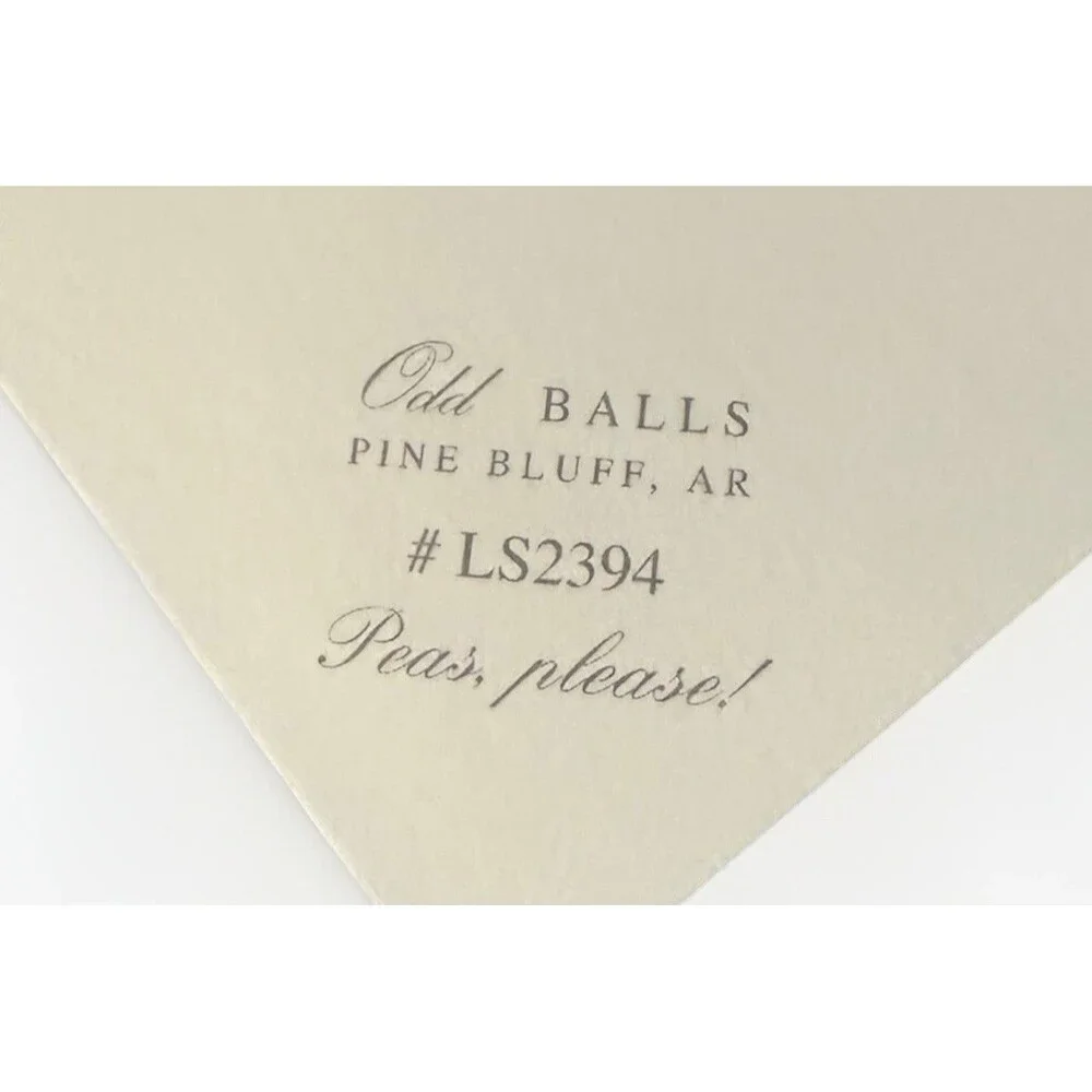 Vintage Oddballs Watercolor White Notecards - Peas, Please- Baby Shower - 10 Pk